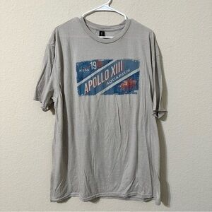 Anvil Nasa T-Shirt Gray Apollo XIII Aquarius Graphic Short Sleeve Tee Space